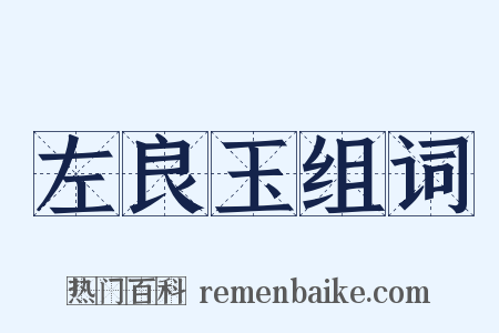 左良玉组词是什么意思的图片